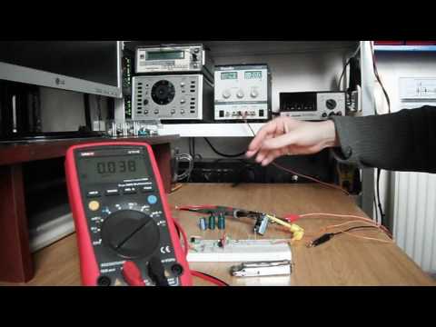 How to test a capacitor for leakage with an led.